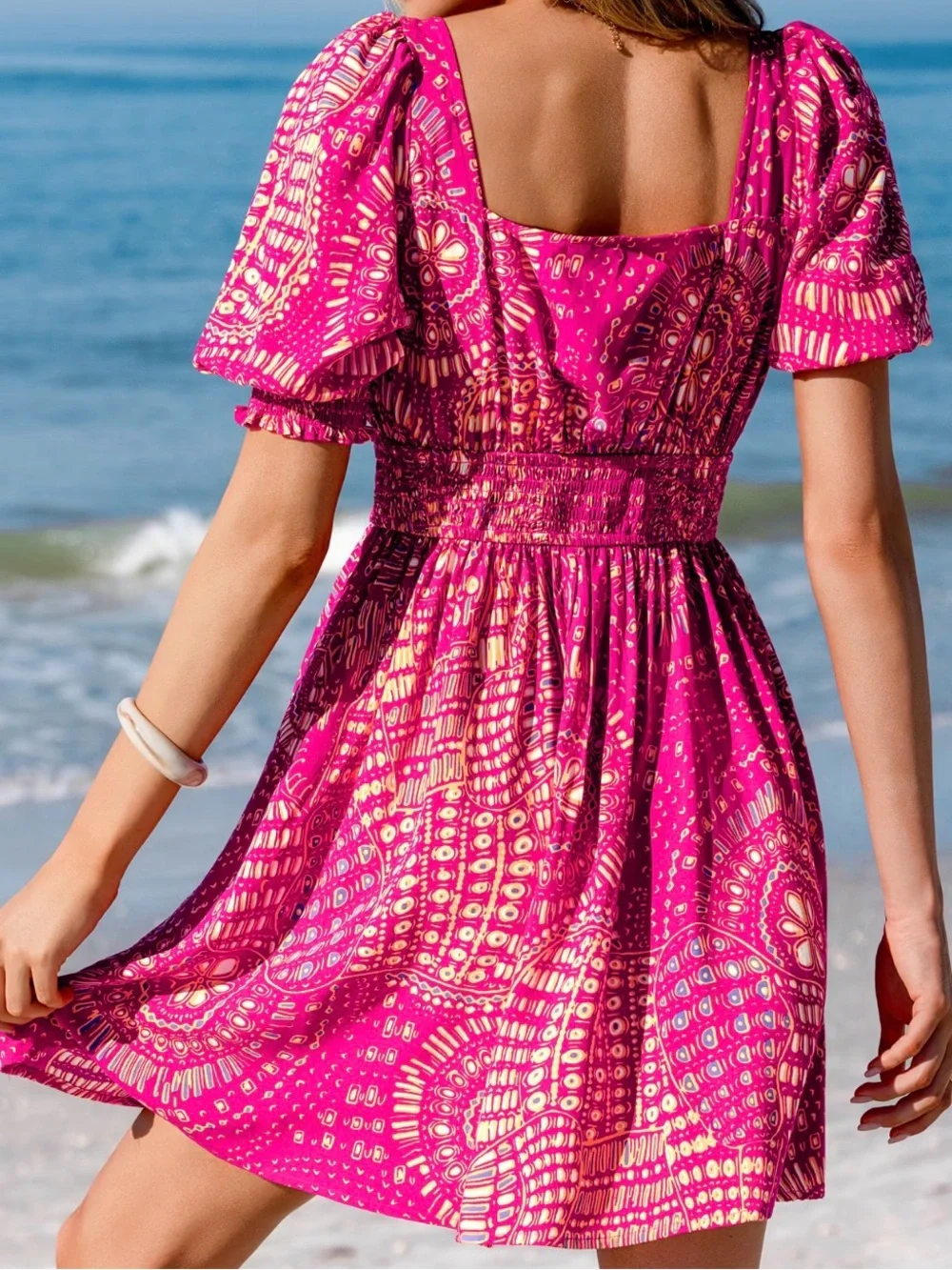 Cupshe Pink Multicolor Printed Beach Cover-Up - Picture 2 of 13